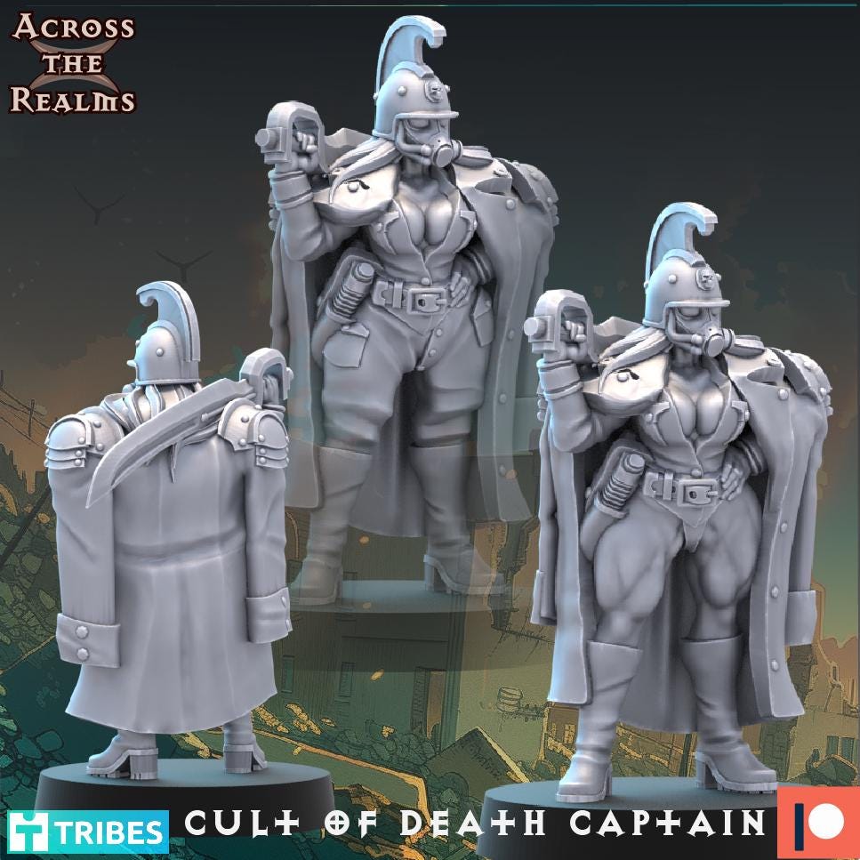 Cult of Death Captain Miniature | Across the Realms