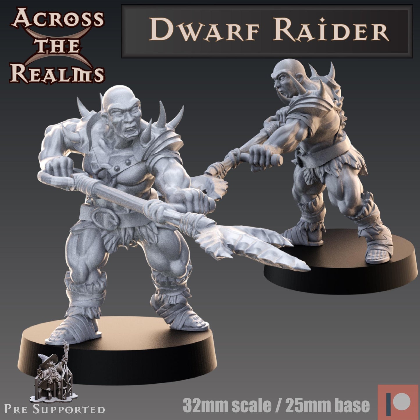 Dwarf Raider Miniature | Across the Realms