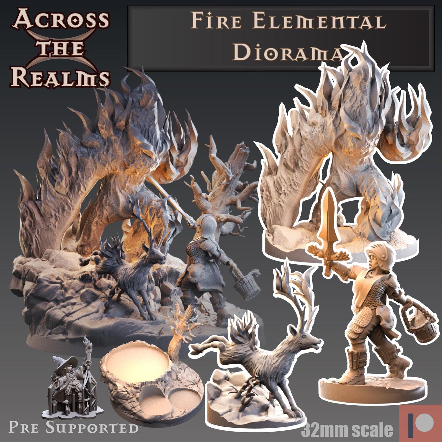 Fire Elemental Diorama | Across the Realms