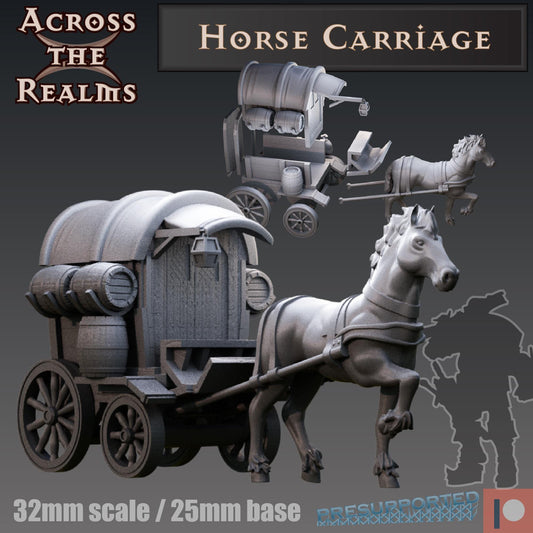 Horse & Carriage Miniature | Across the Realms