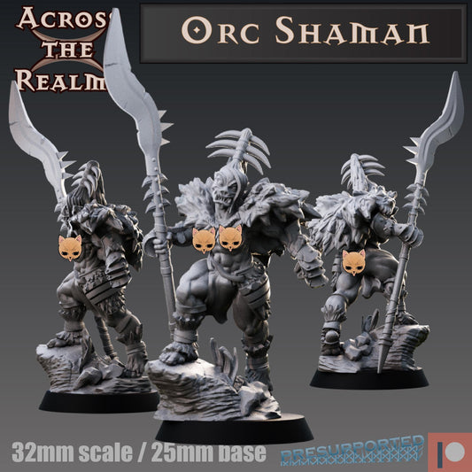 She-Orc Shaman Miniature | Across the Realms