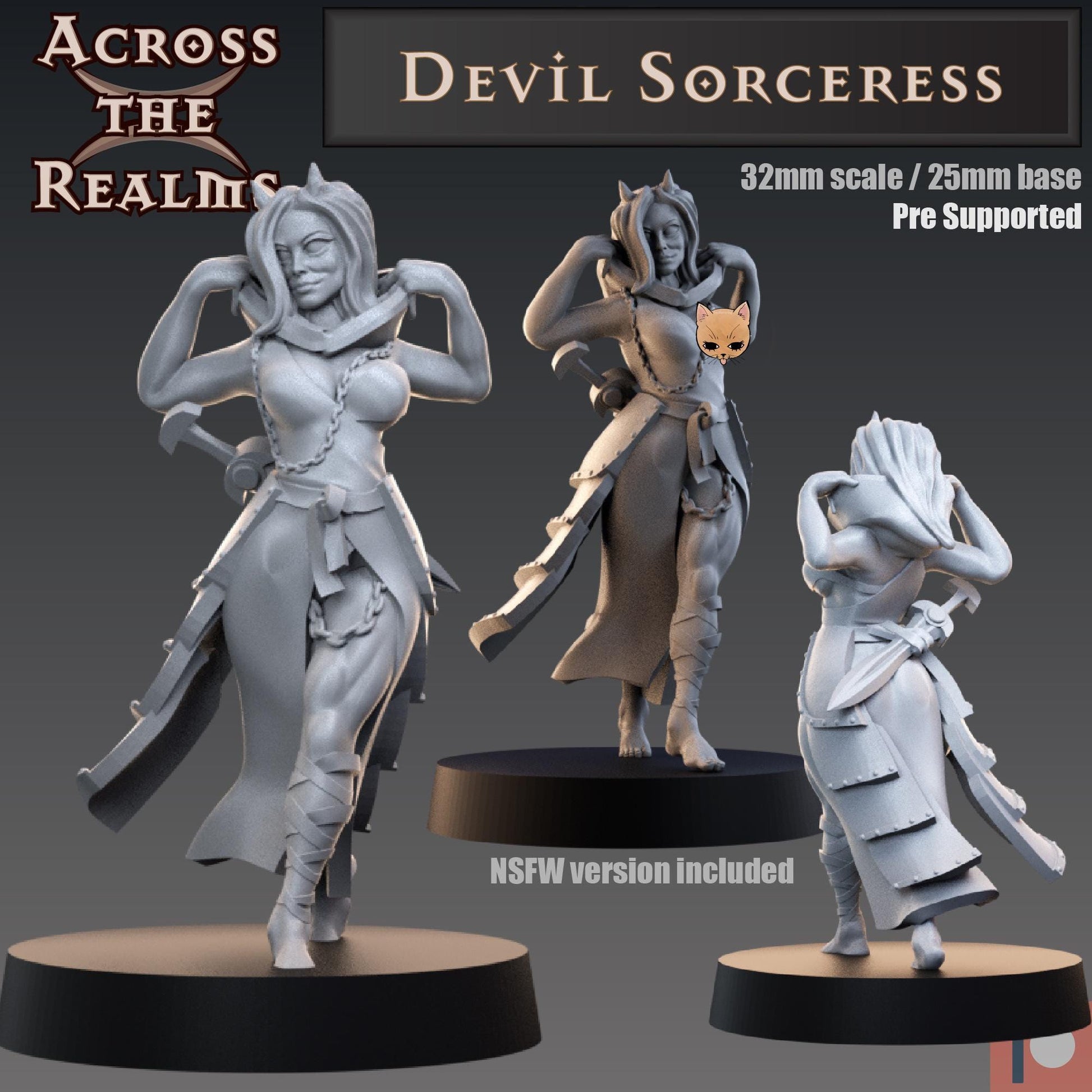 Devil Sorceress Miniature | Across the Realms