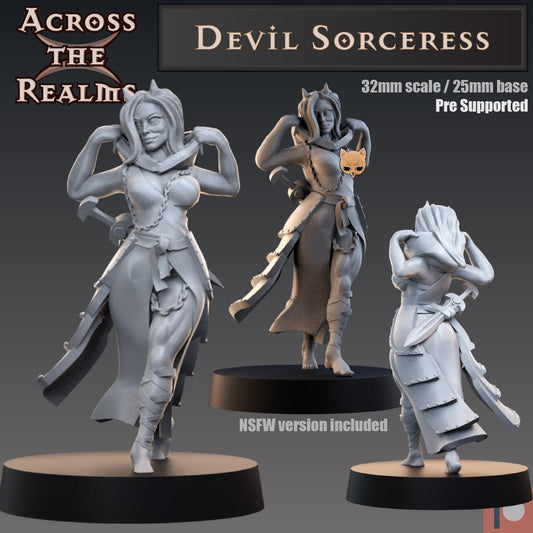 Devil Sorceress Miniature | Across the Realms