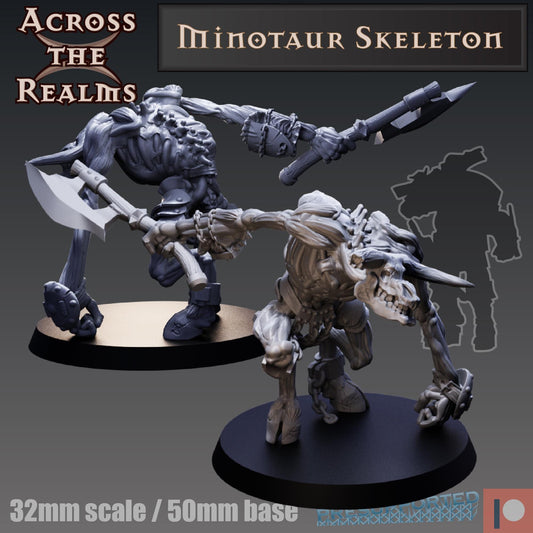 Minotaur Skeleton Miniature | Across the Realms