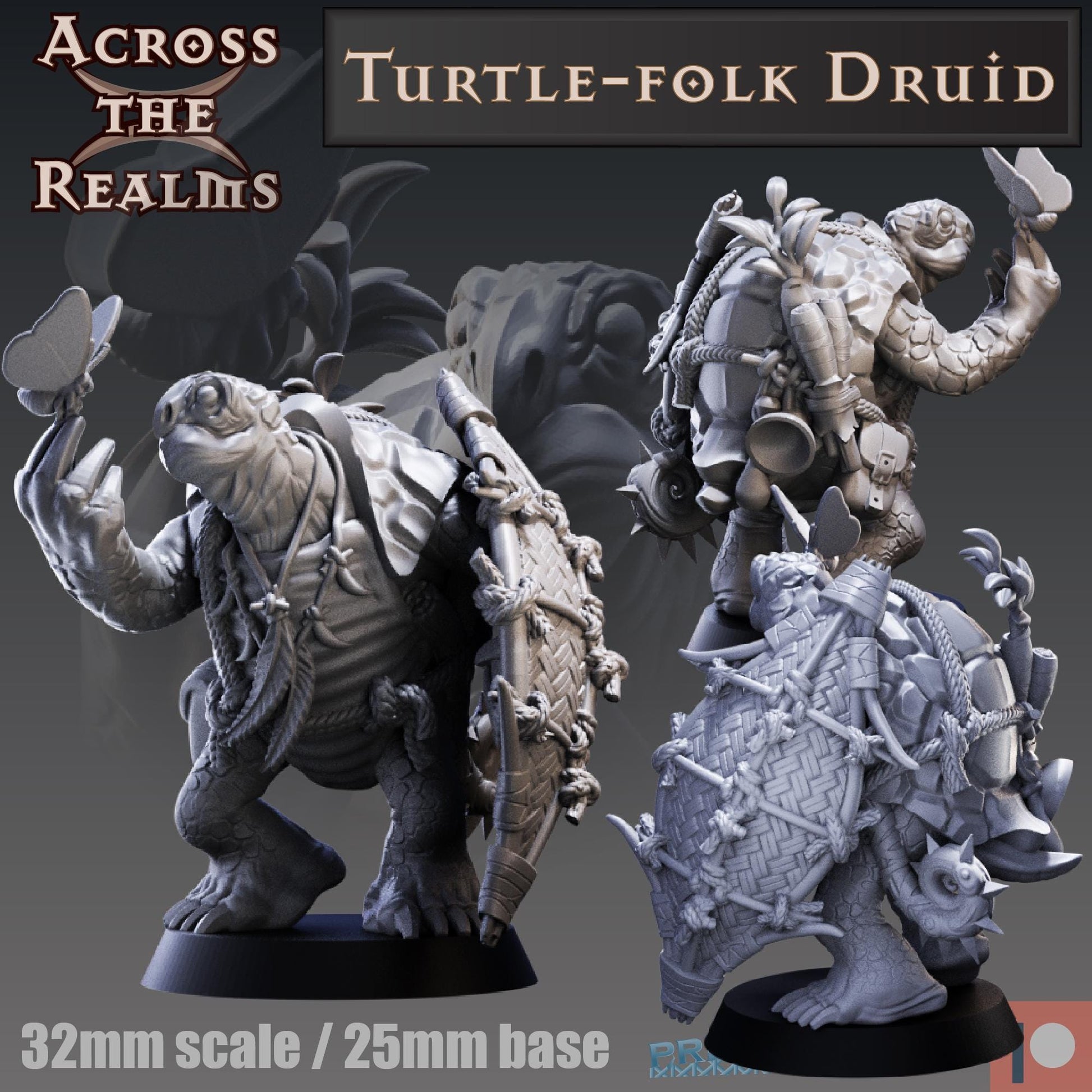 Turtle Folk Druid Miniature | Across the Realms