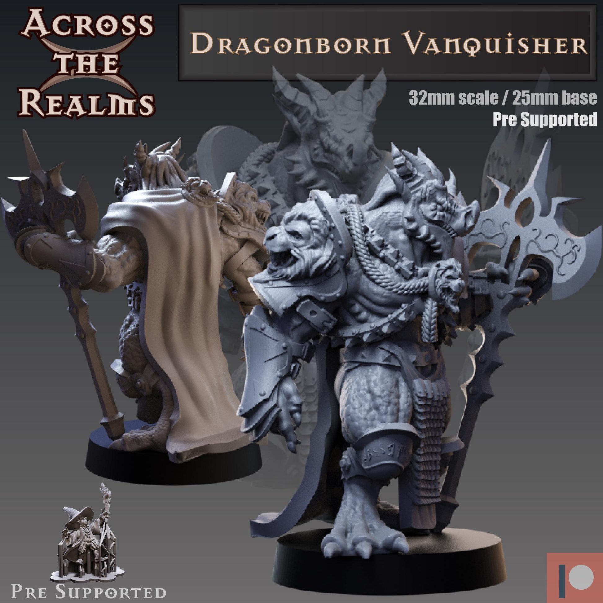 Dragonborn Vanquisher Miniature | Across the Realms