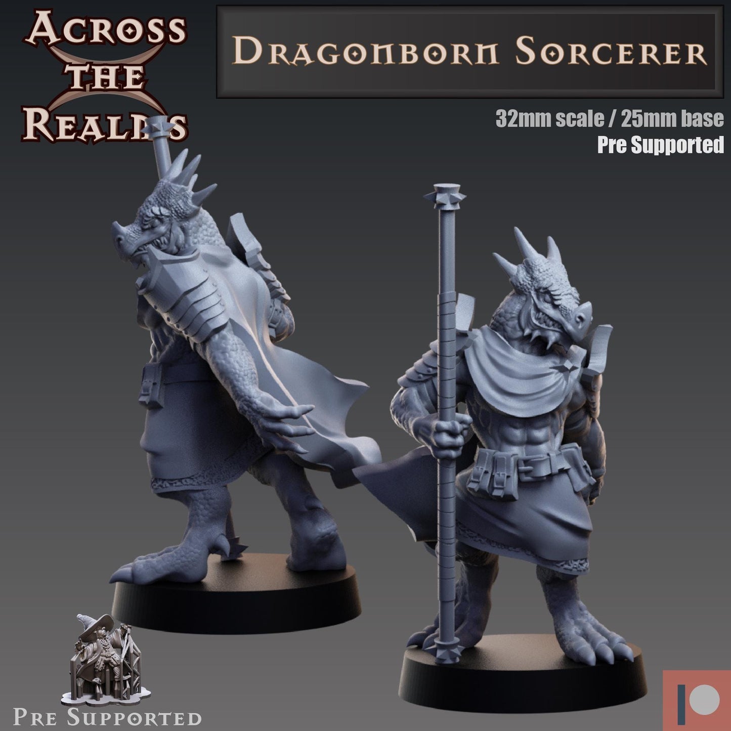 Dragonborn Sorcerer Miniature | Across the Realms