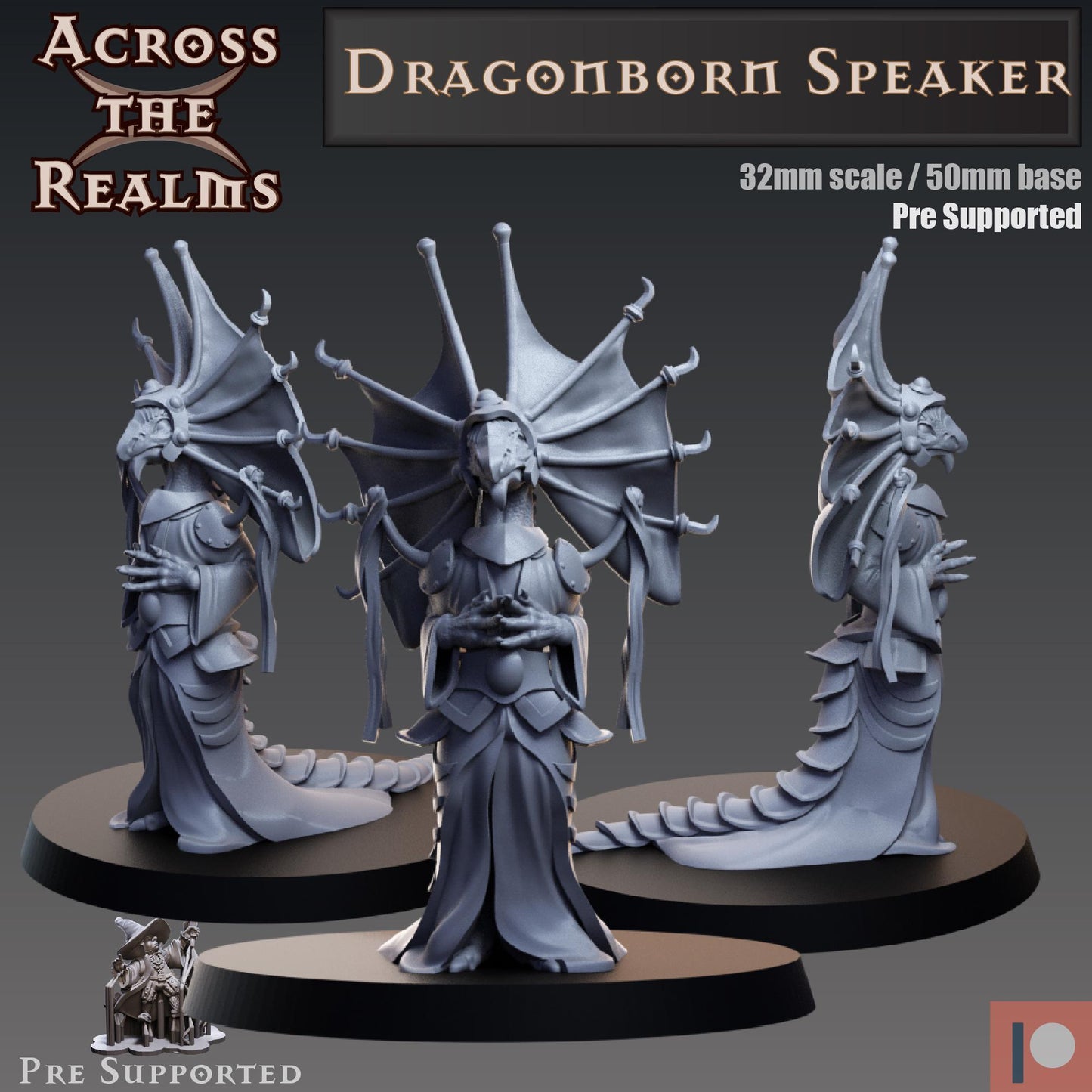 Dragonborn Speaker Miniature | Across the Realms