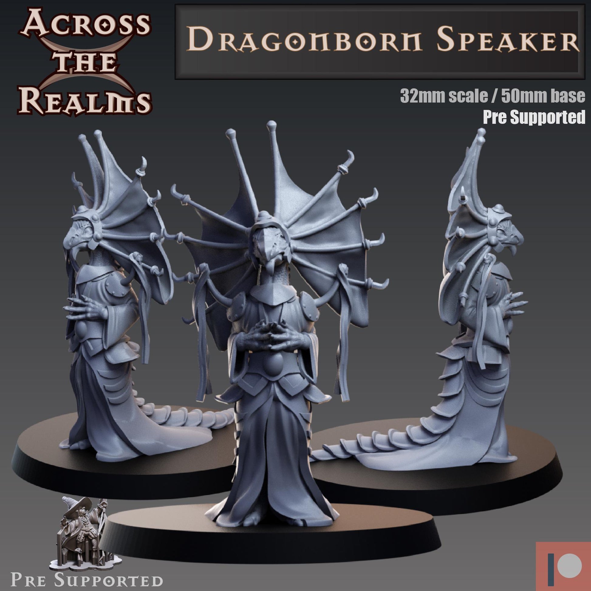 Dragonborn Speaker Miniature | Across the Realms