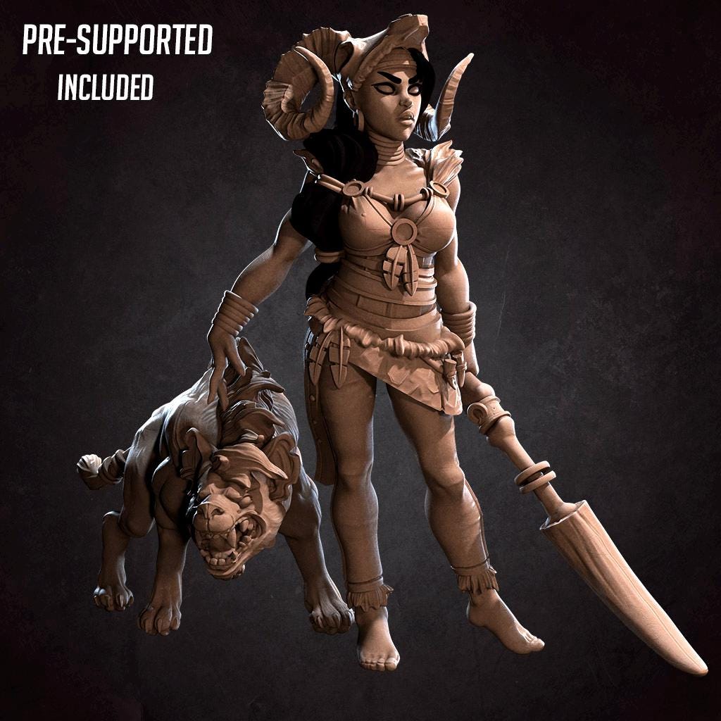 Rebecca, the Wild Huntress Miniature | Bite the Bullet