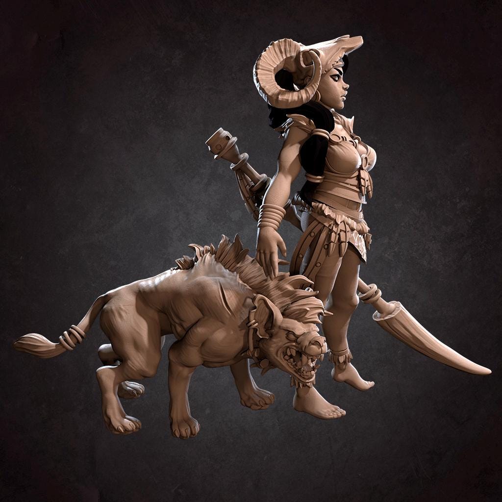 Rebecca, the Wild Huntress Miniature | Bite the Bullet