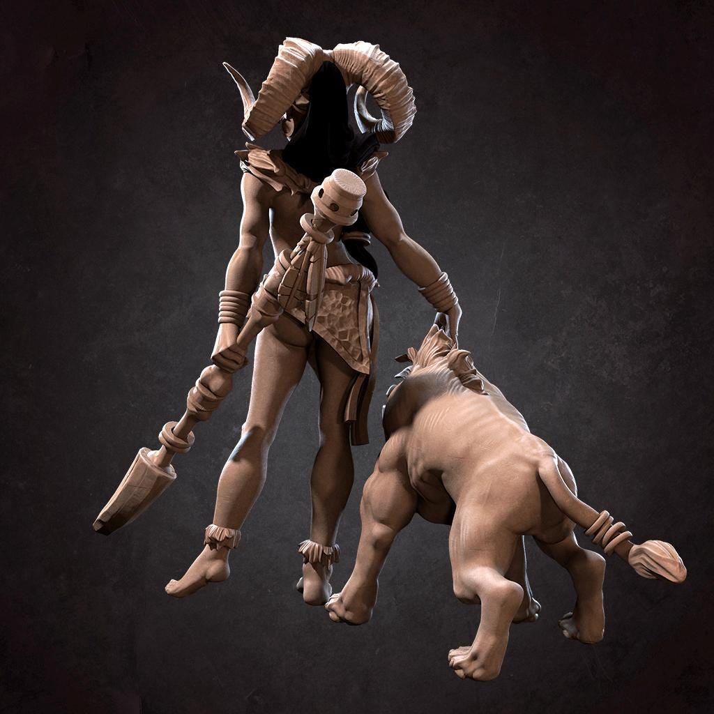 Rebecca, the Wild Huntress Miniature | Bite the Bullet