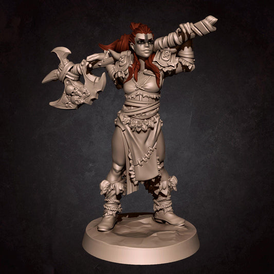 Iyra the Barbarian Miniature | Bite the Bullet