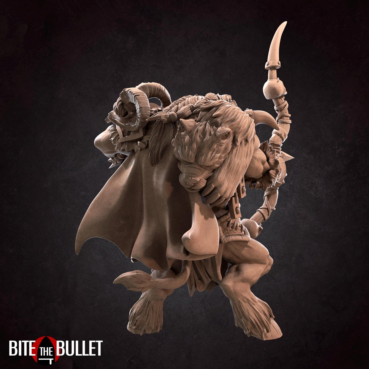 Minotaur Hunter & Bear Miniature | Bite the Bullet