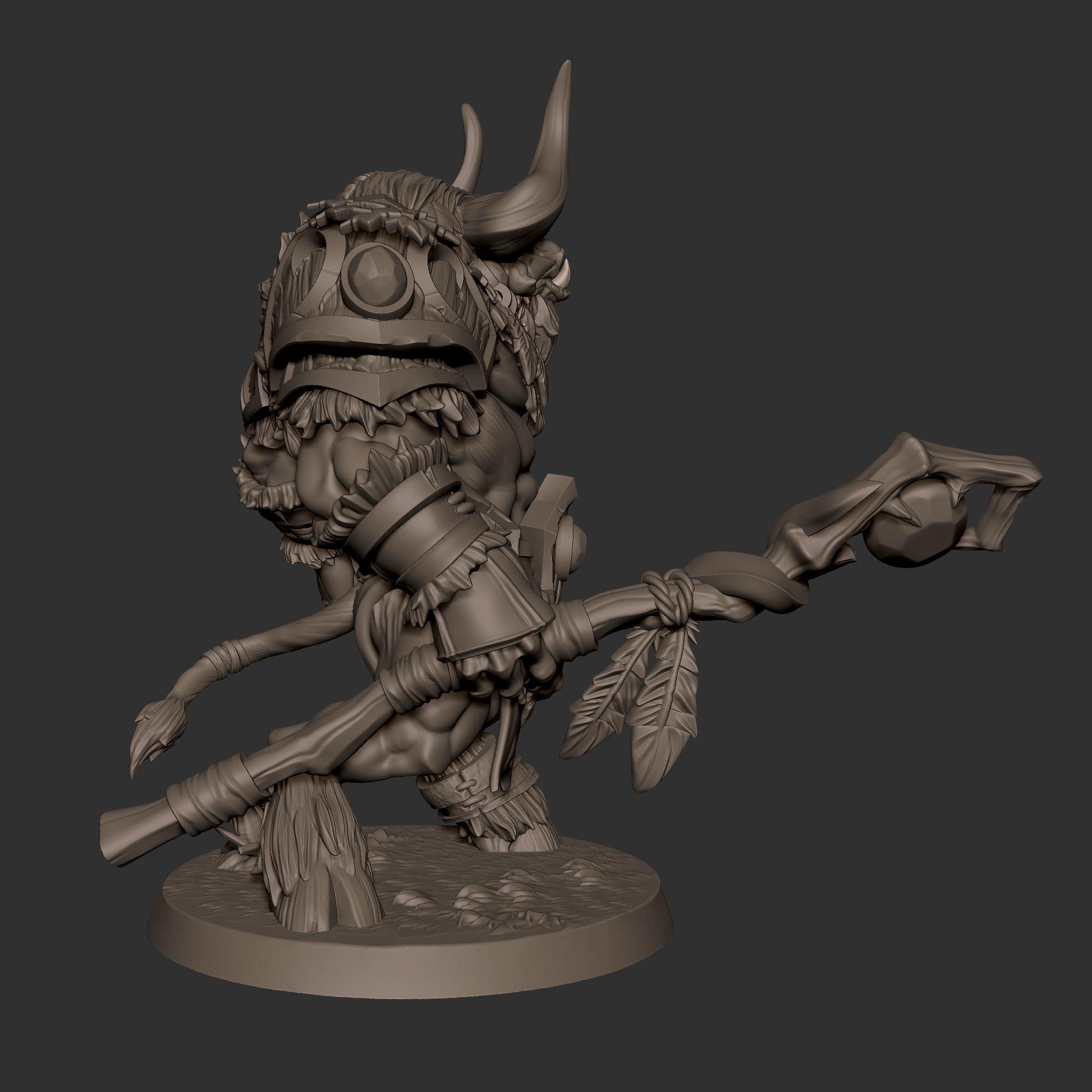 Minotaur Druid Miniature | Bite the Bullet
