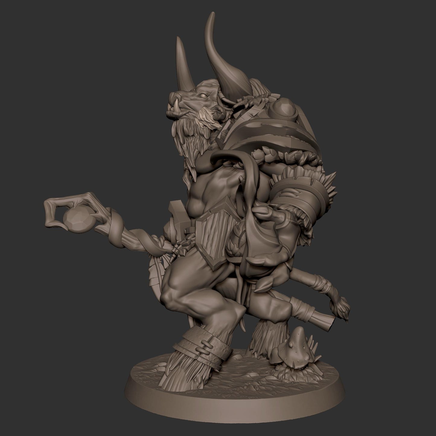 Minotaur Druid Miniature | Bite the Bullet