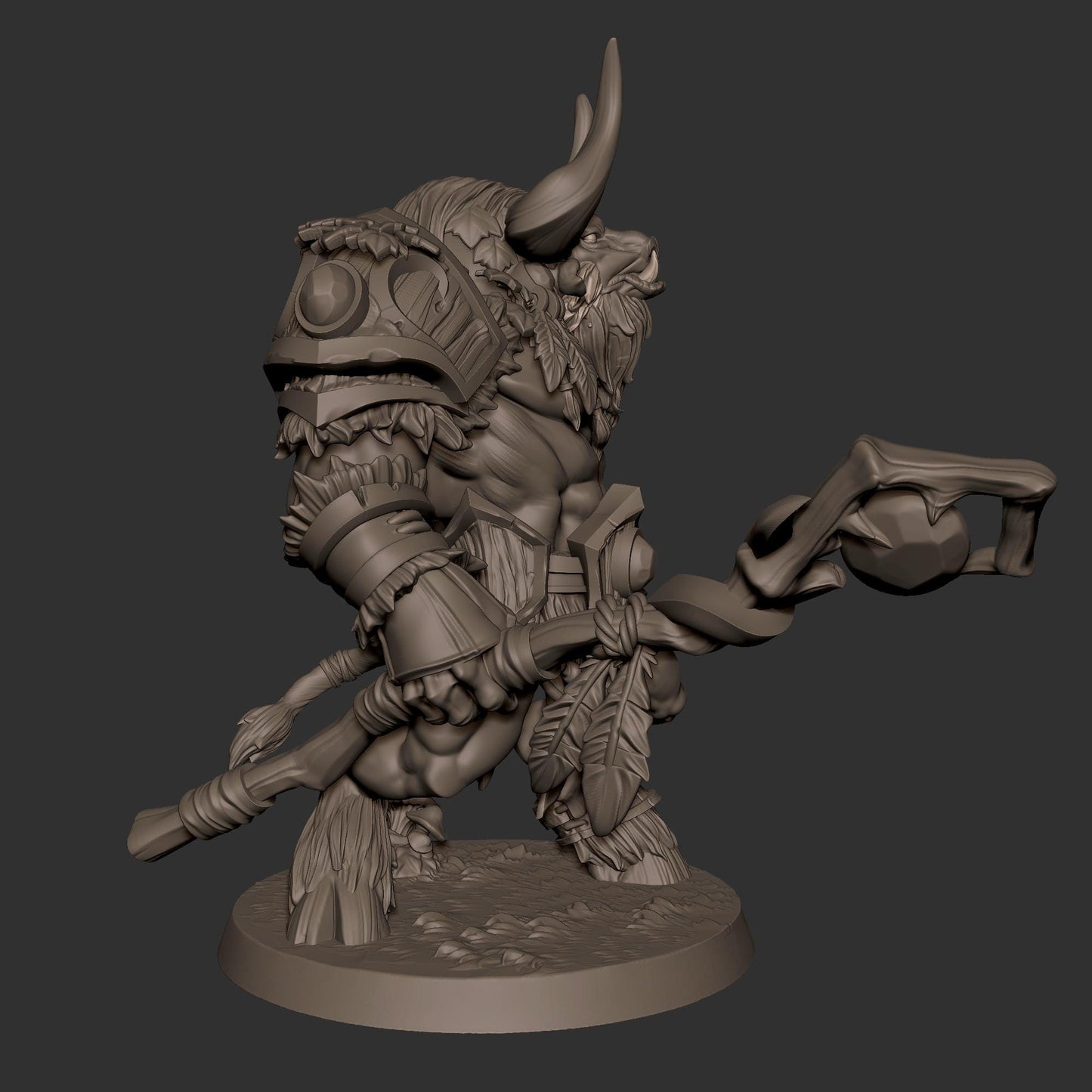 Minotaur Druid Miniature | Bite the Bullet