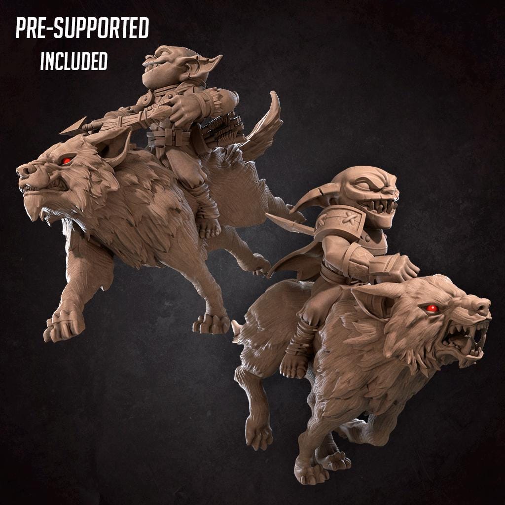 Cavalry Goblin Miniature | Bite the Bullet