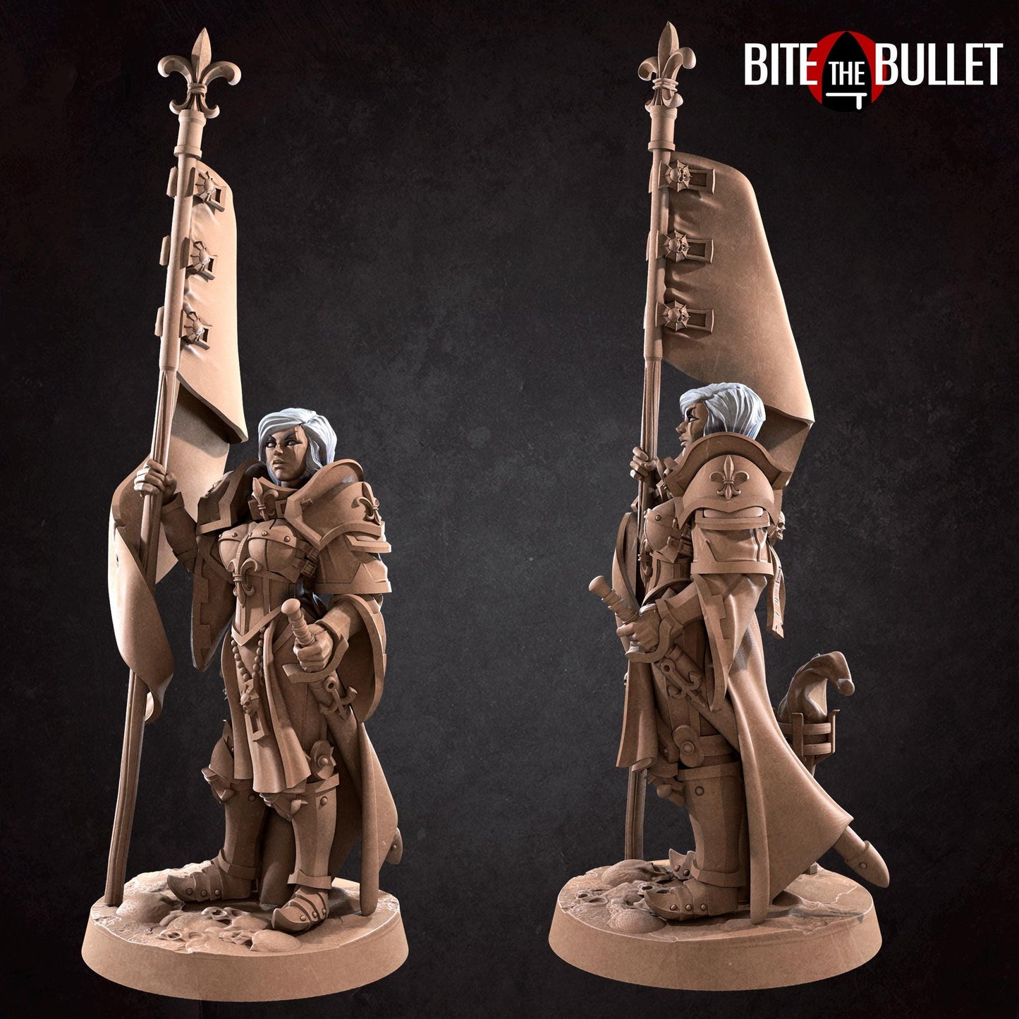War Sister Banner Bearer Miniature | Bite the Bullet