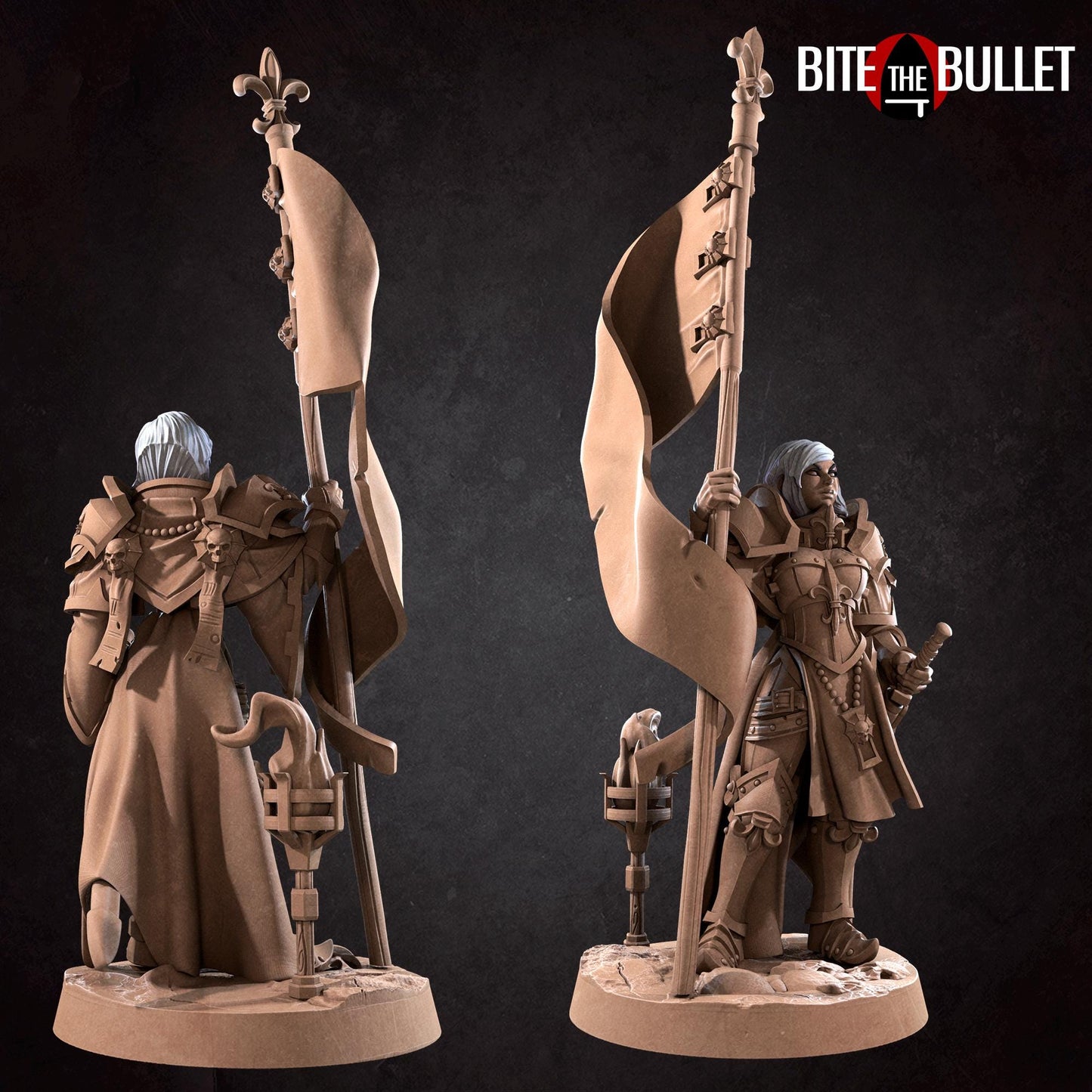 War Sister Banner Bearer Miniature | Bite the Bullet