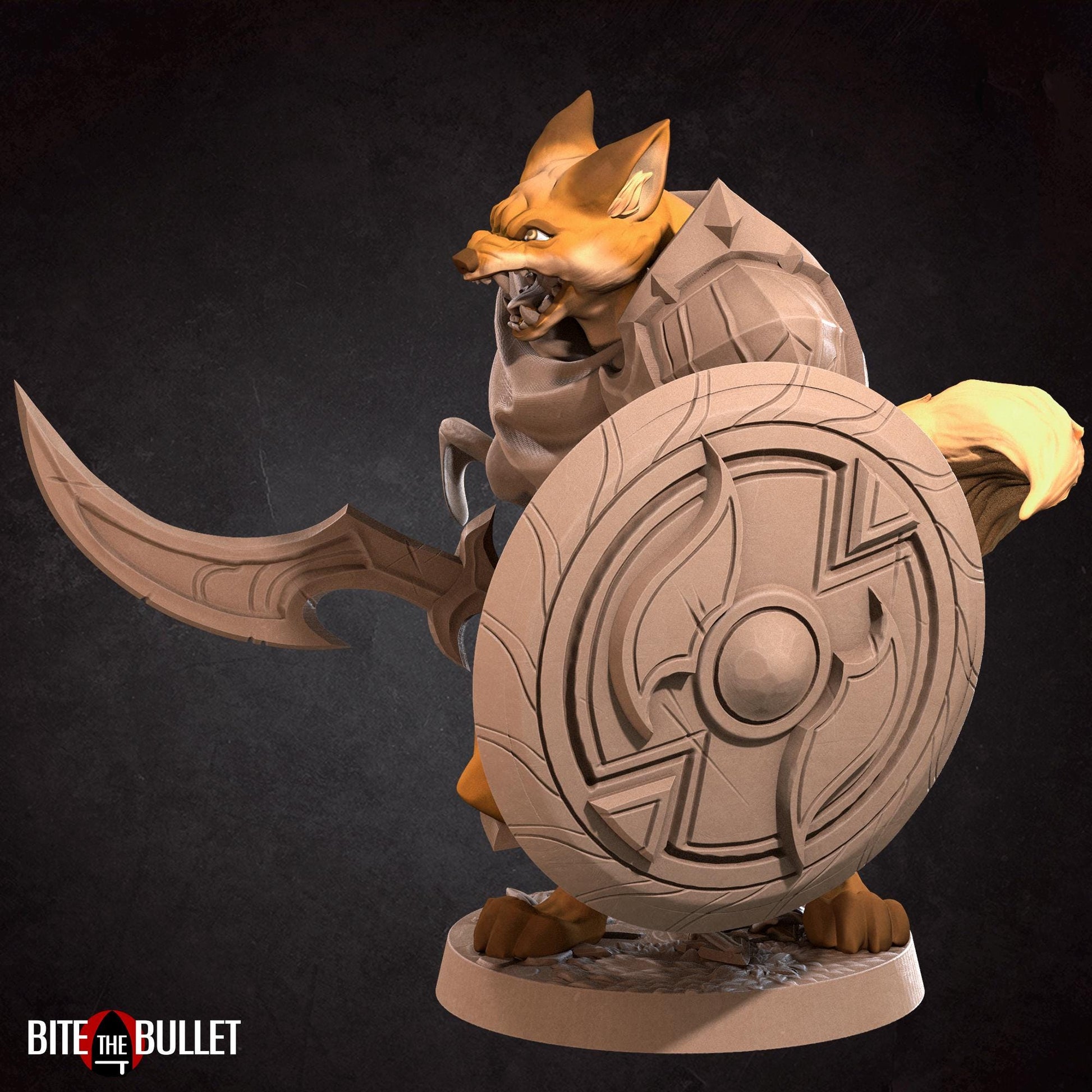 Foxfolk Warrior Miniature | Bite the Bullet