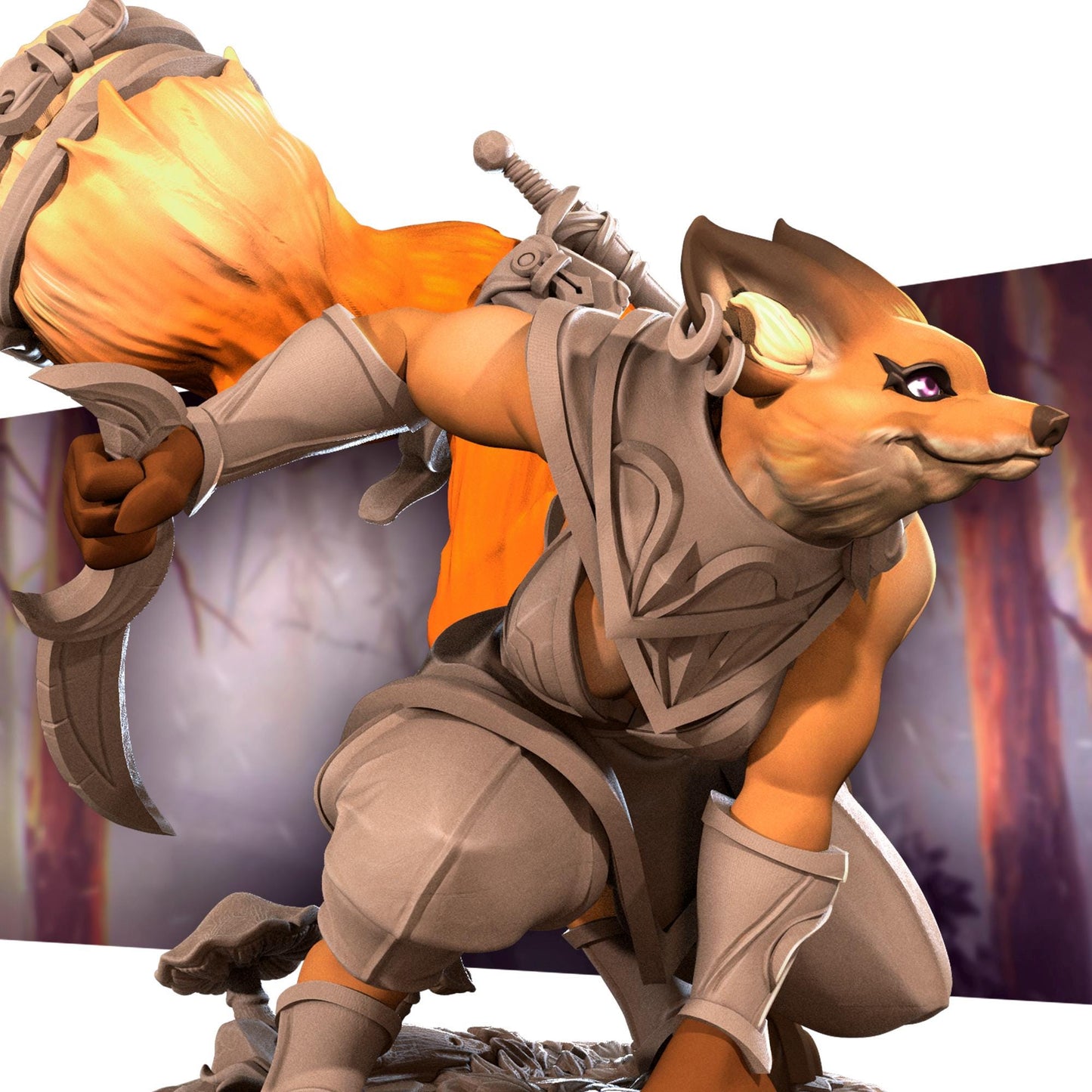 Foxfolk Rogue Miniature | Bite the Bullet