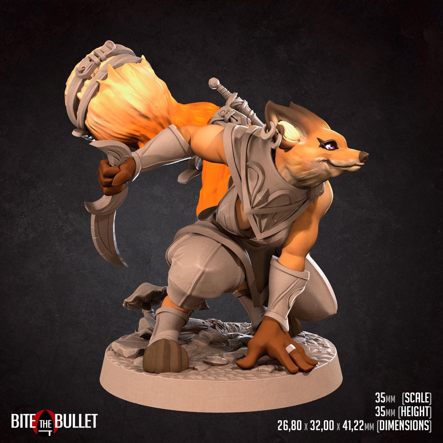 Foxfolk Rogue Miniature | Bite the Bullet