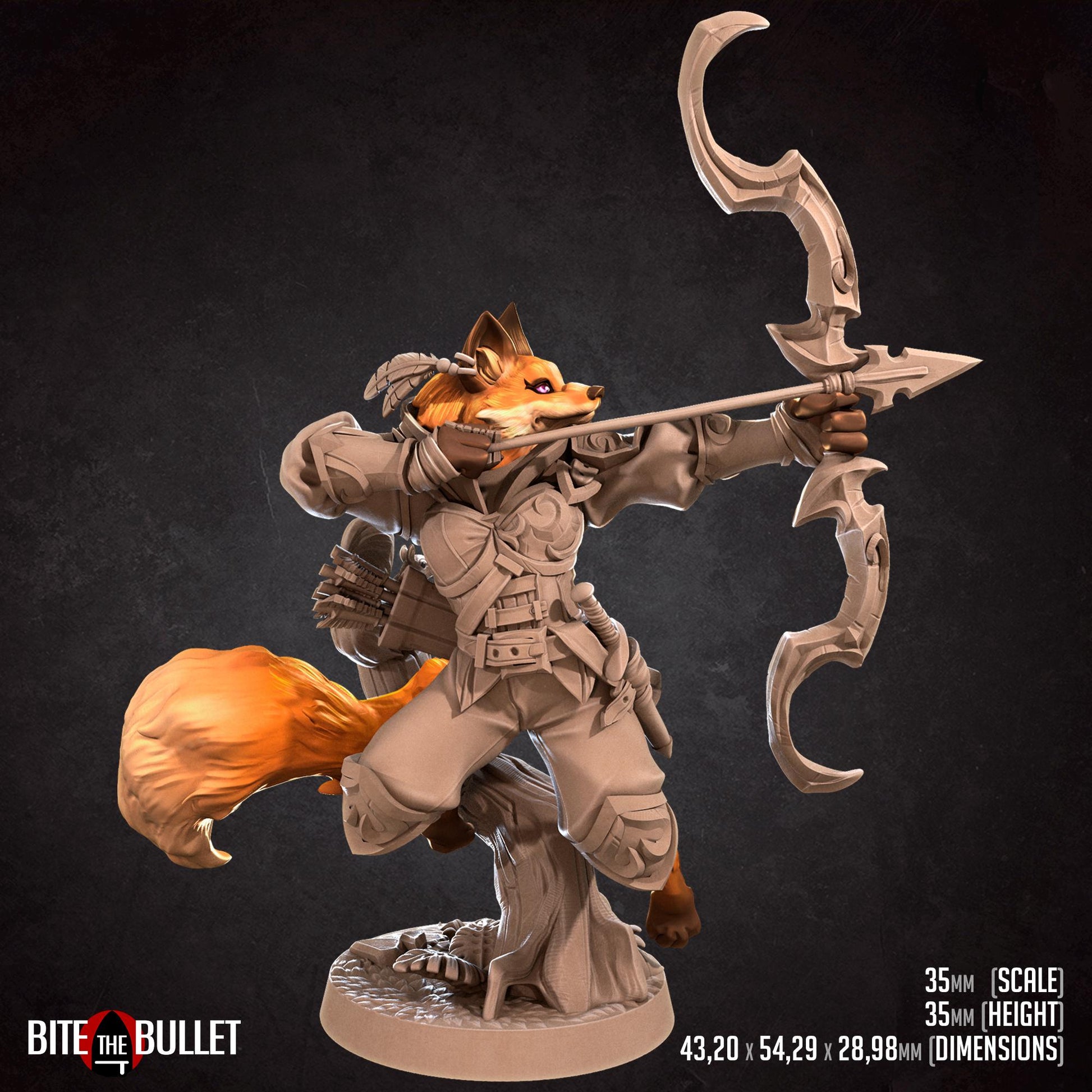 Robyn, the Foxfolk Ranger Miniature | Bite the Bullet