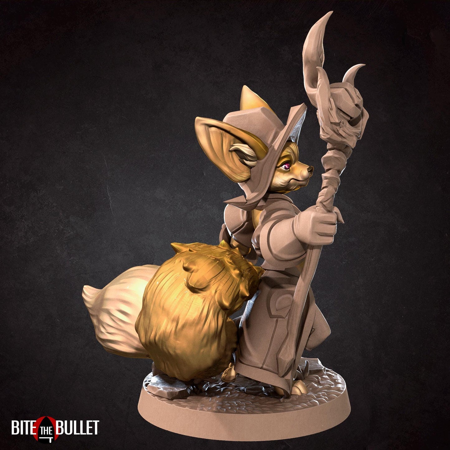 Hikari, the Foxfolk Wizard Miniature | Bite the Bullet