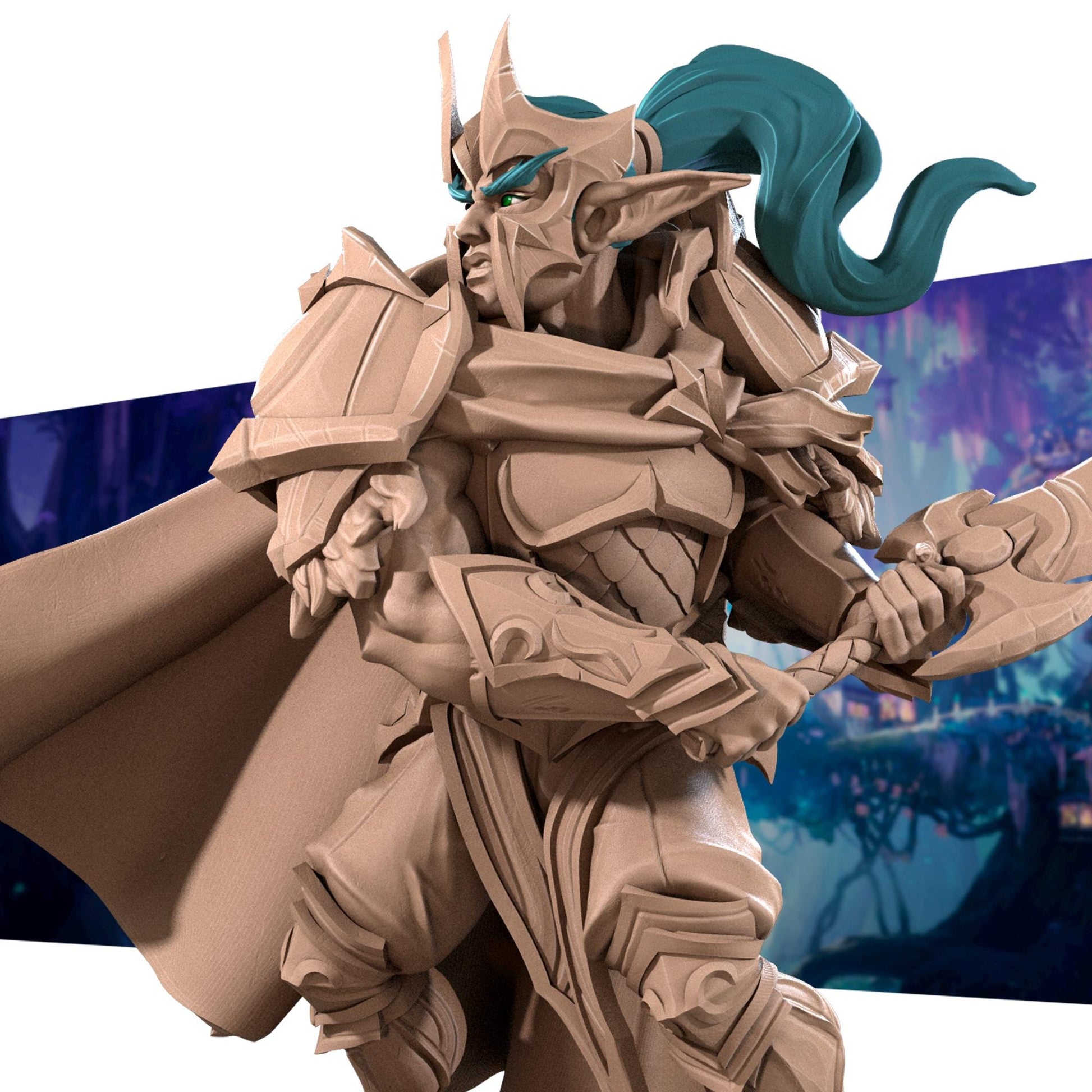 Vahdian, Elf Knight Miniature | Bite the Bullet