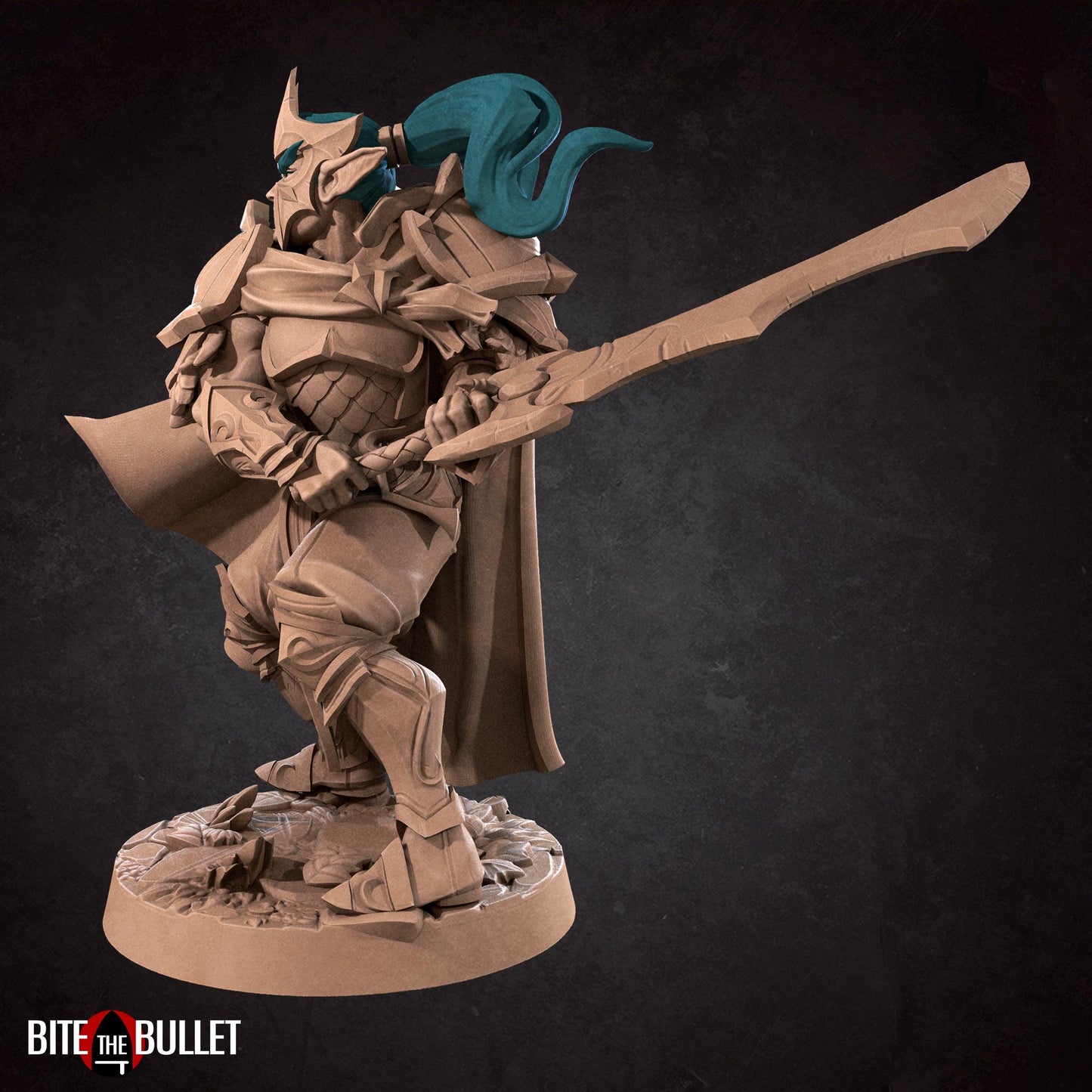 Vahdian, Elf Knight Miniature | Bite the Bullet
