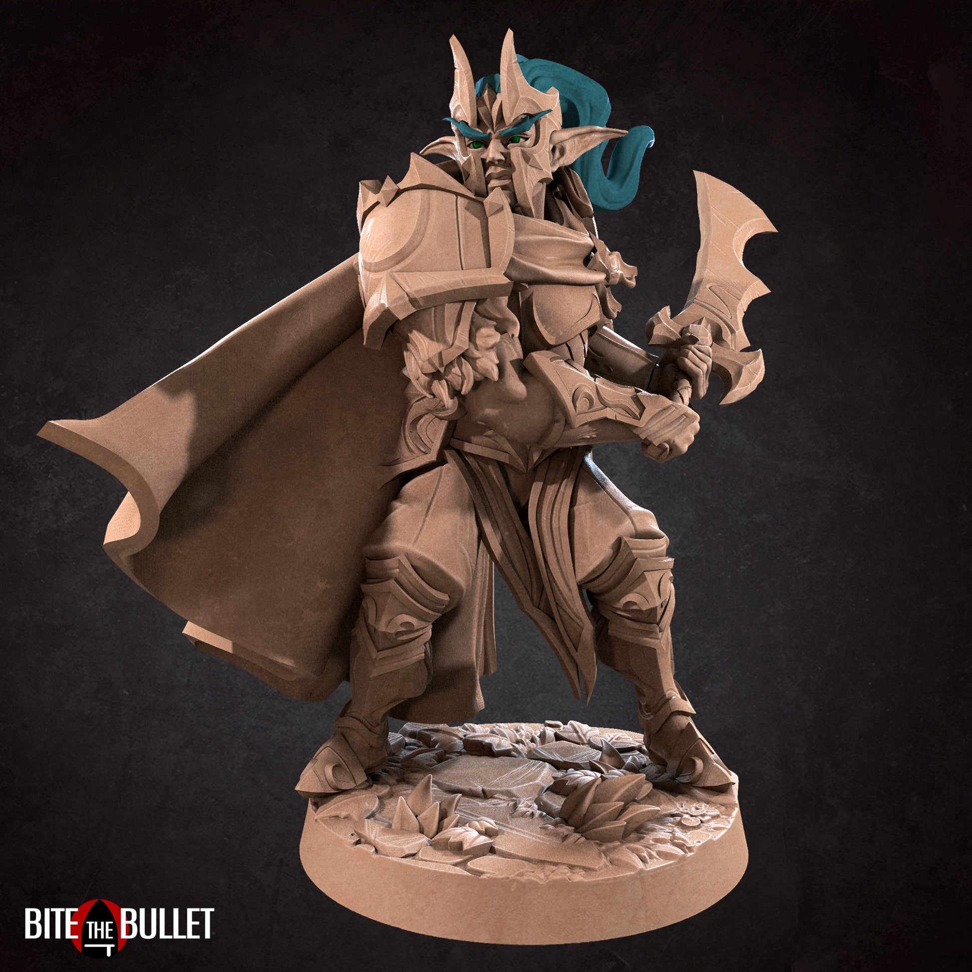 Vahdian, Elf Knight Miniature | Bite the Bullet