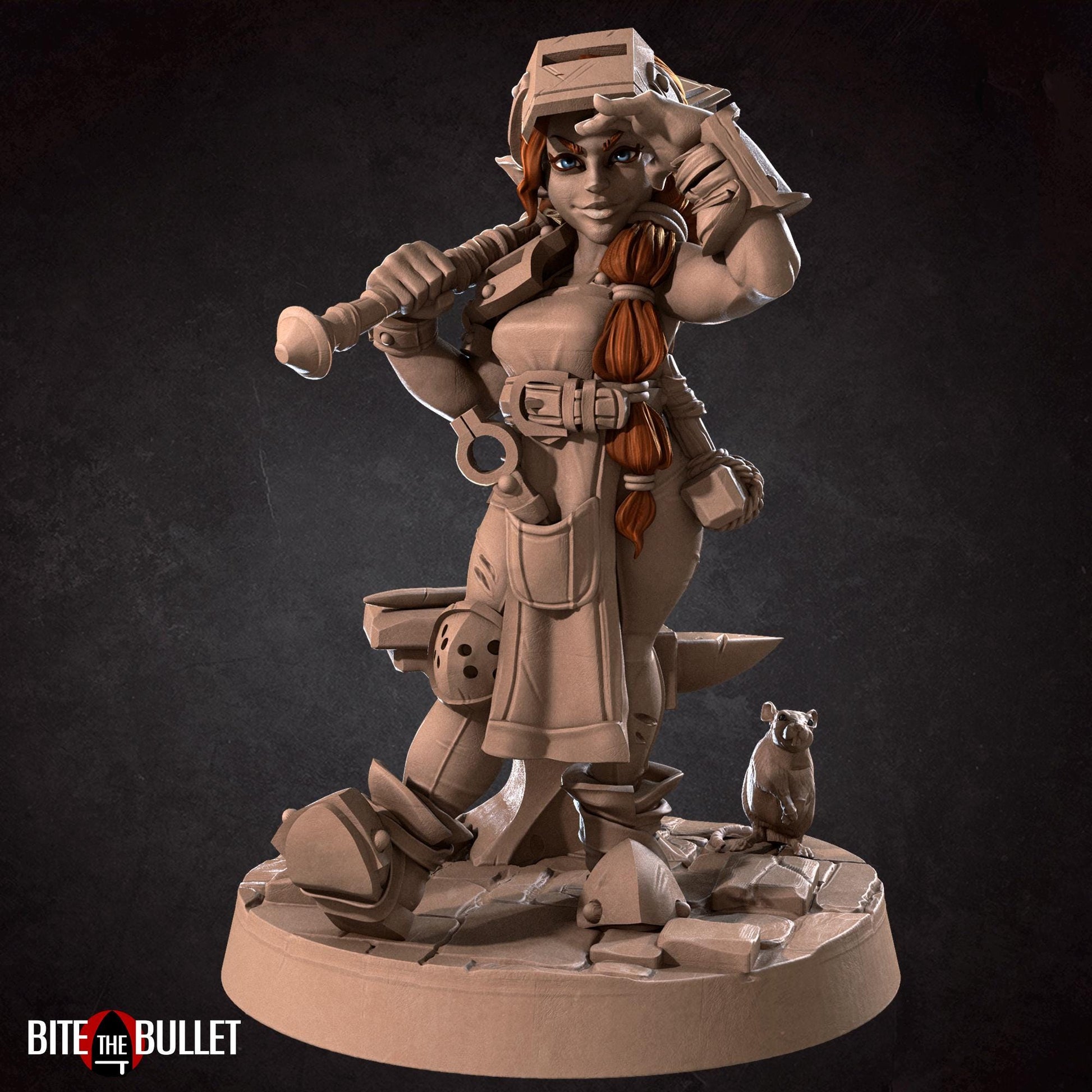 Helen, the Blacksmith Halfling Miniature | Bite the Bullet