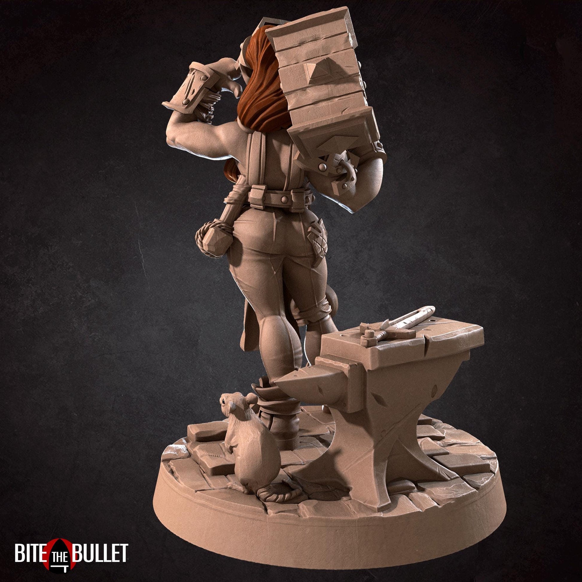 Helen, the Blacksmith Halfling Miniature | Bite the Bullet