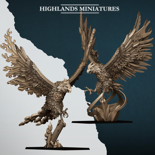 Fire and Ice Phoenix | Highlands Miniatures